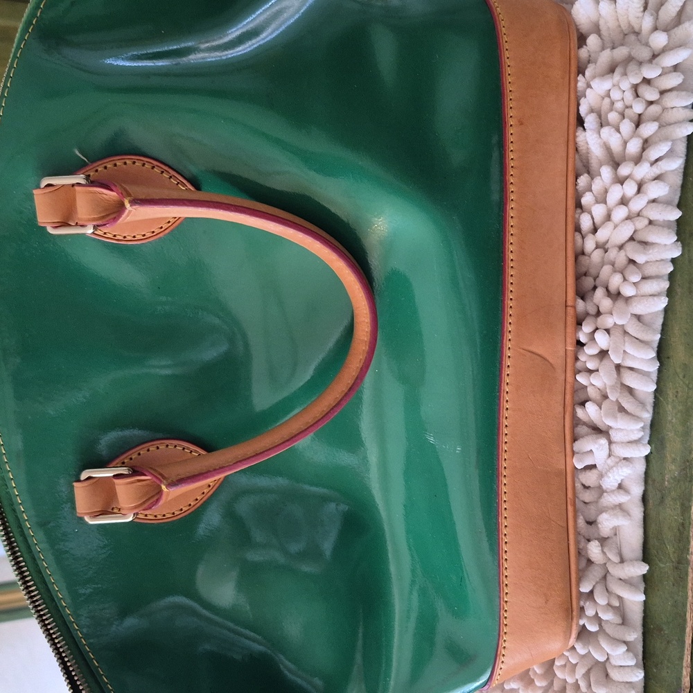 Dooney & Bourke Green and Tan Tote Bag - Picture 3 of 7